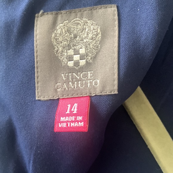 Vince Cumuto spring/summer Geometric pattern pleated waist  Dress Size 14 - Picture 5 of 6